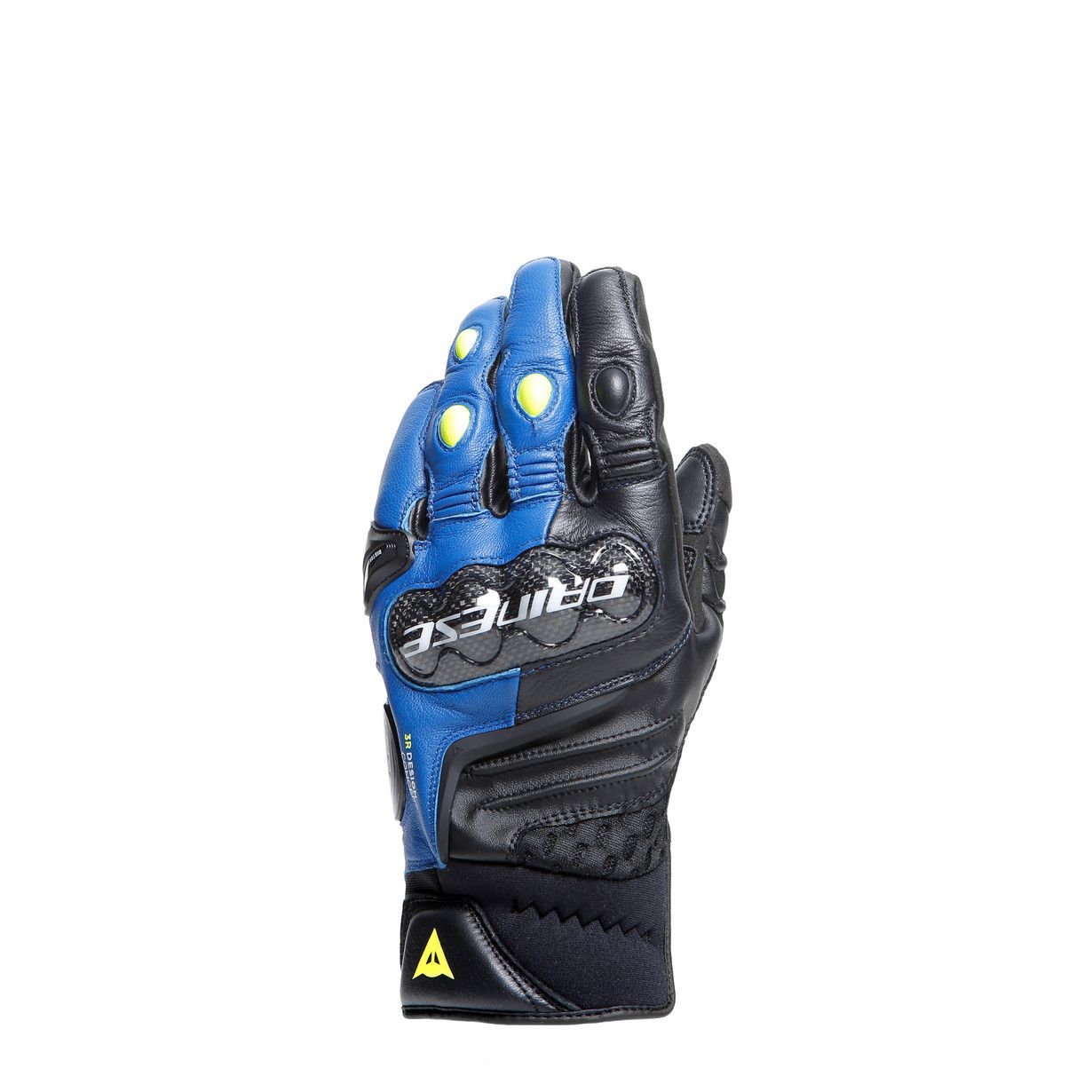 Dainese Carbon 4 Short Glove Blue Black Fluro Yellow 